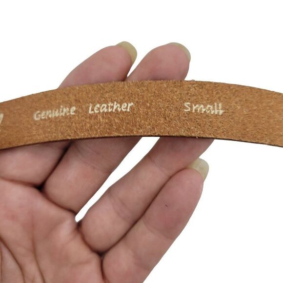 Fossil Belt Leather Skinny White Cincher Rope‎ Detail Cowgirl Country Western S - Picture 10 of 11